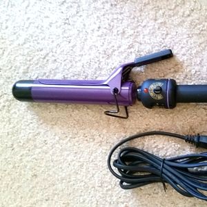 Hot Tools 1-1/4" TI ceramic tourmaline curling iron.